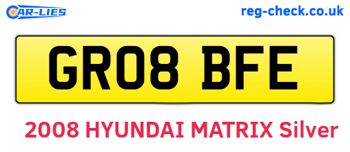 GR08BFE are the vehicle registration plates.