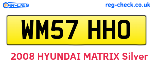 WM57HHO are the vehicle registration plates.