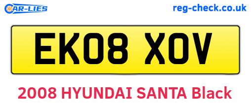 EK08XOV are the vehicle registration plates.