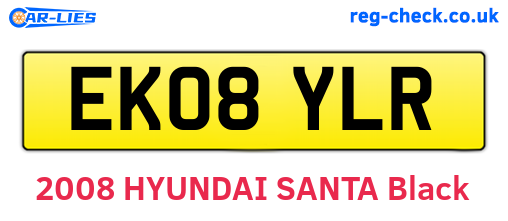 EK08YLR are the vehicle registration plates.