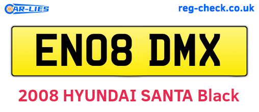 EN08DMX are the vehicle registration plates.