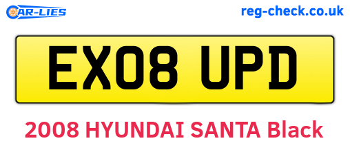 EX08UPD are the vehicle registration plates.