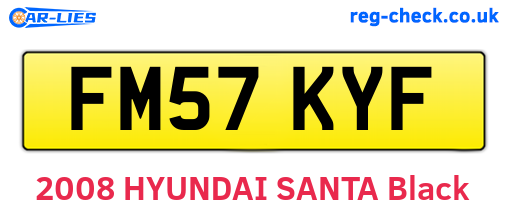 FM57KYF are the vehicle registration plates.