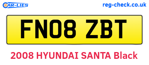 FN08ZBT are the vehicle registration plates.