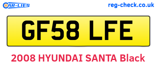 GF58LFE are the vehicle registration plates.