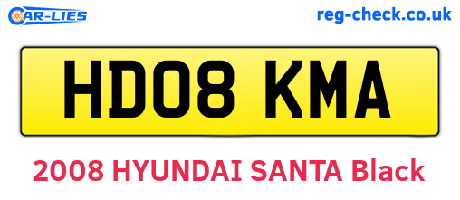 HD08KMA are the vehicle registration plates.