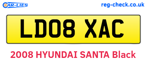 LD08XAC are the vehicle registration plates.