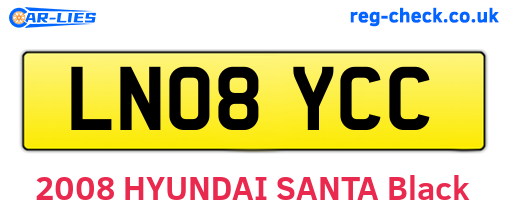 LN08YCC are the vehicle registration plates.