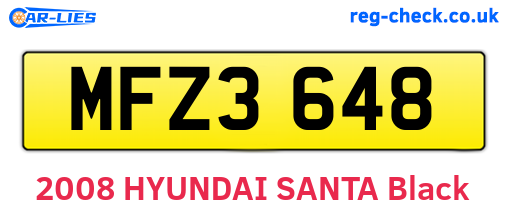 MFZ3648 are the vehicle registration plates.