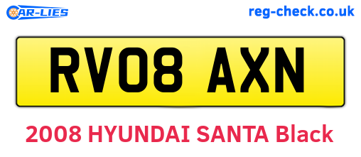 RV08AXN are the vehicle registration plates.