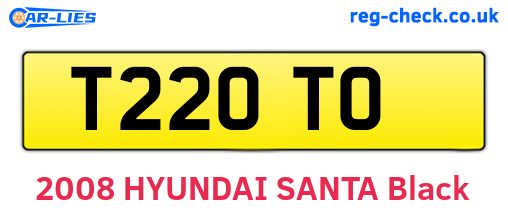 T22OTO are the vehicle registration plates.