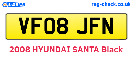 VF08JFN are the vehicle registration plates.