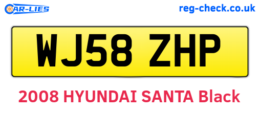 WJ58ZHP are the vehicle registration plates.