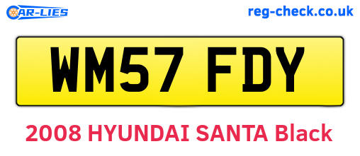 WM57FDY are the vehicle registration plates.