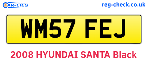WM57FEJ are the vehicle registration plates.