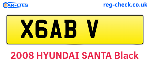X6ABV are the vehicle registration plates.