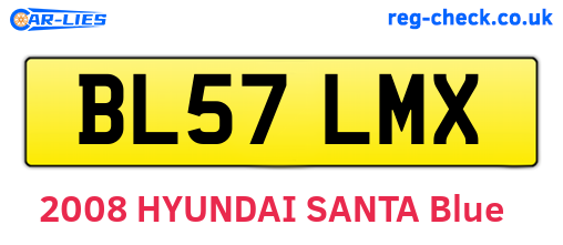 BL57LMX are the vehicle registration plates.