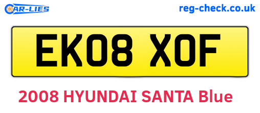 EK08XOF are the vehicle registration plates.