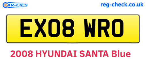 EX08WRO are the vehicle registration plates.