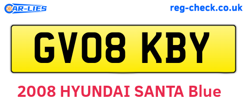 GV08KBY are the vehicle registration plates.