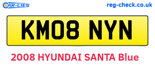 KM08NYN are the vehicle registration plates.