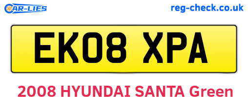 EK08XPA are the vehicle registration plates.