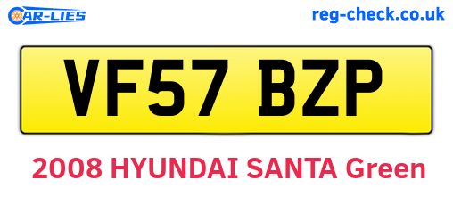 VF57BZP are the vehicle registration plates.