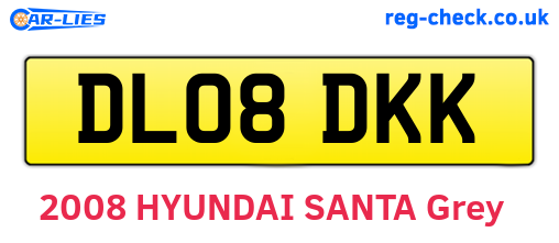 DL08DKK are the vehicle registration plates.