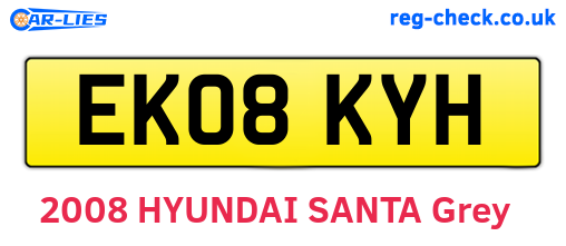 EK08KYH are the vehicle registration plates.