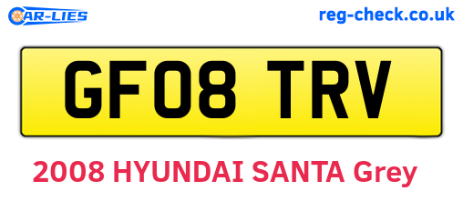 GF08TRV are the vehicle registration plates.