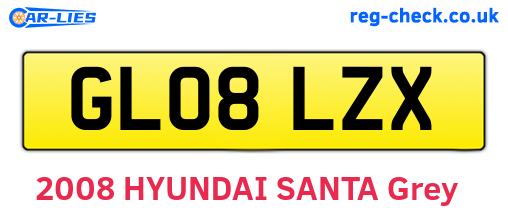 GL08LZX are the vehicle registration plates.