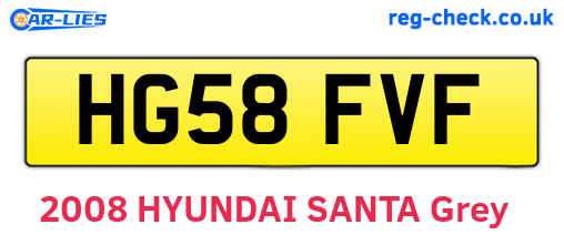 HG58FVF are the vehicle registration plates.