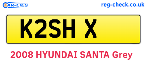 K2SHX are the vehicle registration plates.
