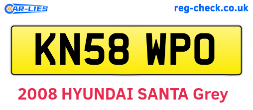 KN58WPO are the vehicle registration plates.