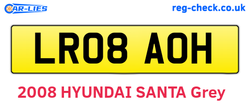 LR08AOH are the vehicle registration plates.