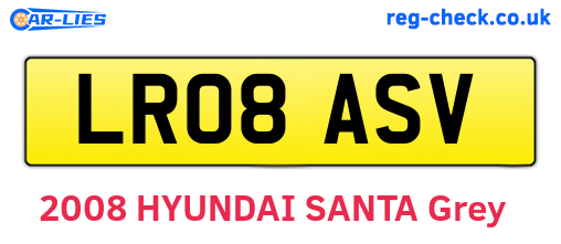 LR08ASV are the vehicle registration plates.