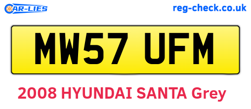 MW57UFM are the vehicle registration plates.