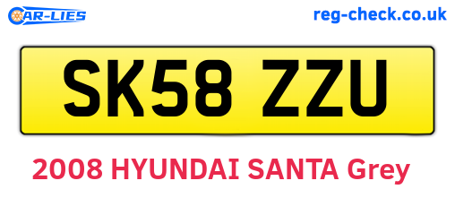 SK58ZZU are the vehicle registration plates.