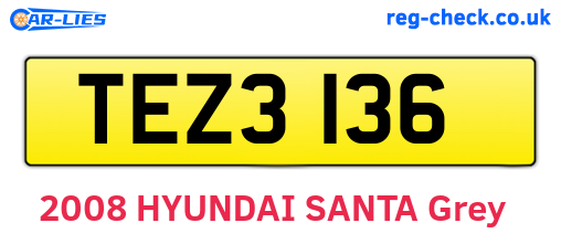 TEZ3136 are the vehicle registration plates.
