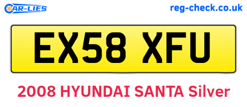 EX58XFU are the vehicle registration plates.