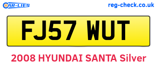 FJ57WUT are the vehicle registration plates.