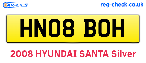 HN08BOH are the vehicle registration plates.
