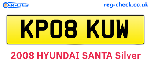 KP08KUW are the vehicle registration plates.