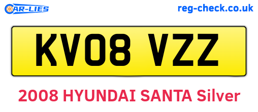 KV08VZZ are the vehicle registration plates.