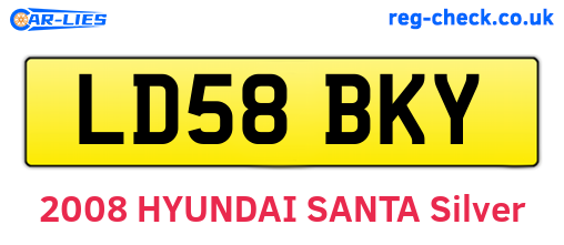 LD58BKY are the vehicle registration plates.