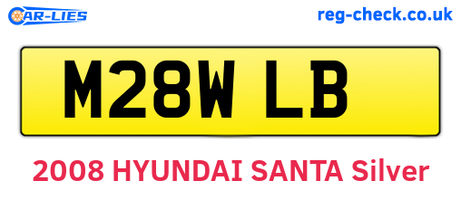 M28WLB are the vehicle registration plates.