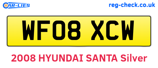 WF08XCW are the vehicle registration plates.