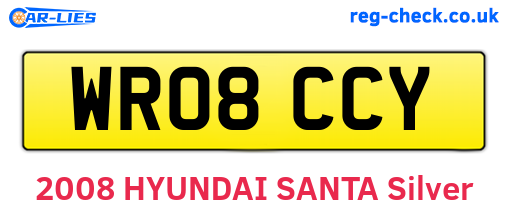 WR08CCY are the vehicle registration plates.