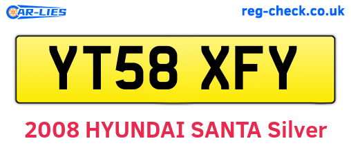 YT58XFY are the vehicle registration plates.