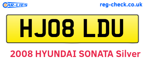 HJ08LDU are the vehicle registration plates.